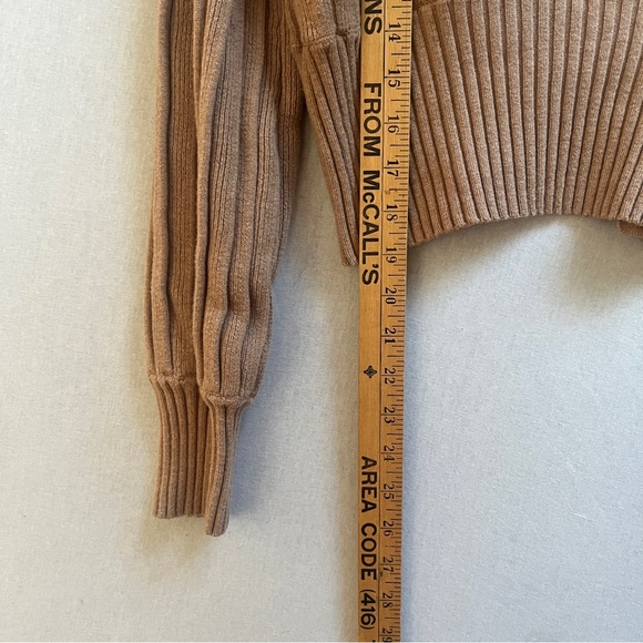 Aritzia Wilfred Thais Plunge Front Merino Wool Blend Cardigan Sz M - Picture 9 of 9